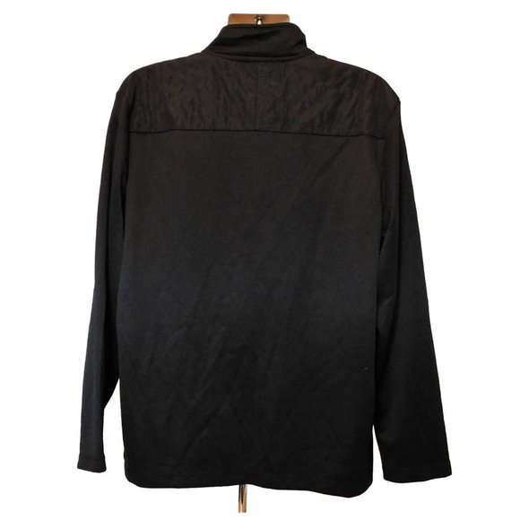 Ben Hogan Performance Golf Jacket Fleece L Black Pullover Zipper Long Sleeves - Picture 3 of 7